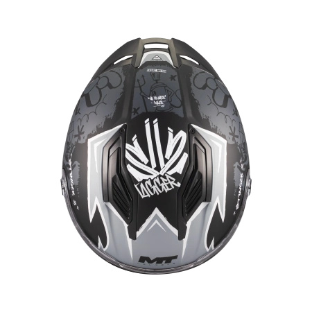 Kask integralny MT STINGER 2 TAGGER BLACK/GREY MATT czarny szary