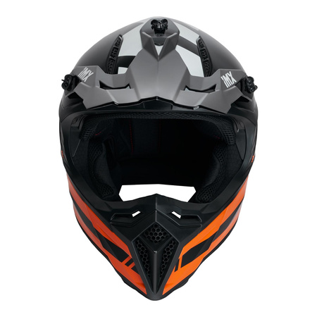 Kask cross IMX FMX-02 BLACK/ORANGE/WHITE czarny pomarańczowy biały