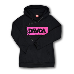 Bluza damska DAVCA LOGO PINK czarny różowy