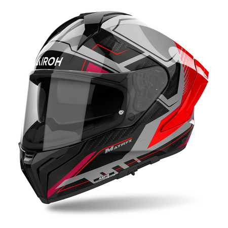 Kask integralny AIROH MATRYX ROCKET RED GLOSS czerwony szary czarny