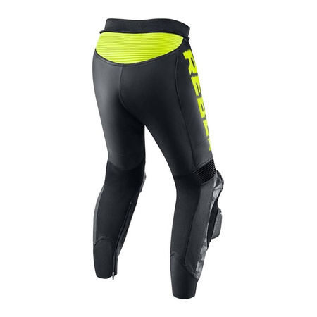 Spodnie skórzane REBELHORN REBEL BLACK/FLO YELLOW czarny żółty fluo szary