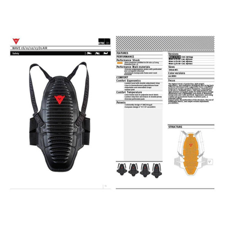 Ochraniacz kręgosłupa żółw DAINESE WAVE 13 D1 AIR czarny