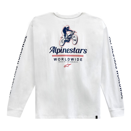 Koszulka z długim rękawem ALPINESTARS AUTHENTICATED WHITE biały