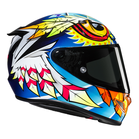 Kask integralny HJC RPHA 12 SPASSO BLUE/RED niebieski pomarańczowy żółty