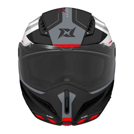 Kask szczękowy AXXIS GHOSTFIGHTER SV SLEEK A2 GLOSS szary grafitowy pomarańczowy fluo