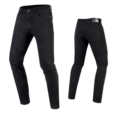 Jeansy motocyklowe OZONE STRIKER REGULAR BLACK czarny