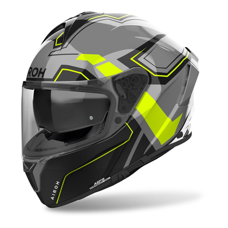 Kask integralny AIROH SPARK 2 DART YELLOW GLOSS żółty fluo szary czarny