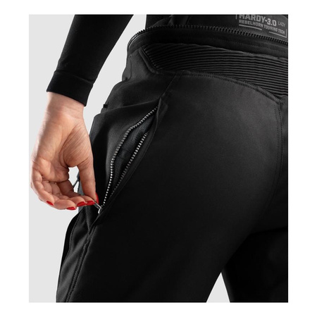 Spodnie tekstylne damskie REBELHORN HARDY 3.0 LADY SHORT BLACK czarny