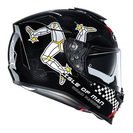 Kask integralny HJC R-PHA 70 ISLE OF MAN IOM TT BLACK/RED czerwony czarny biały żółty
