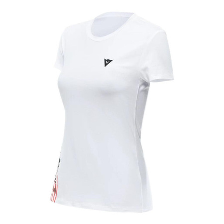 Koszulka T-shirt damski DAINESE LOGO LADY WHITE/BLACK biały czarny