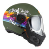 Kask szczękowy NZI MINIMOD RAINBOW GREEN BLACK SILVER MATT zielony czarny srebrny