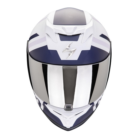 Kask integralny SCORPION EXO 520 EVO AIR BANSHEE MATT WHITE/BLUE/PURPLE biały niebieski fioletowy