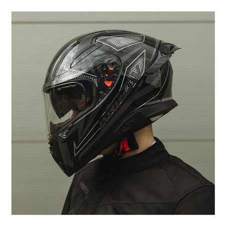 Kask integralny OZONE ARROW BLACK/GREY czarny szary