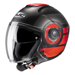 Kask otwarty HJC I40 SPINA BLACK/RED czarny czerwony grafitowy