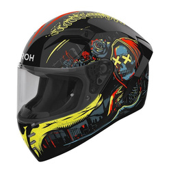 Kask integralny AIROH CONNOR DOUBLE FACE GLOSS czarny czerwony żółty