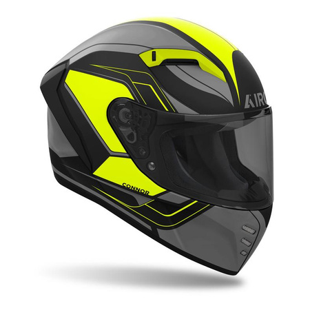 Kask integralny AIROH CONNOR DUNK YELLOW MATT szary żółty fluo