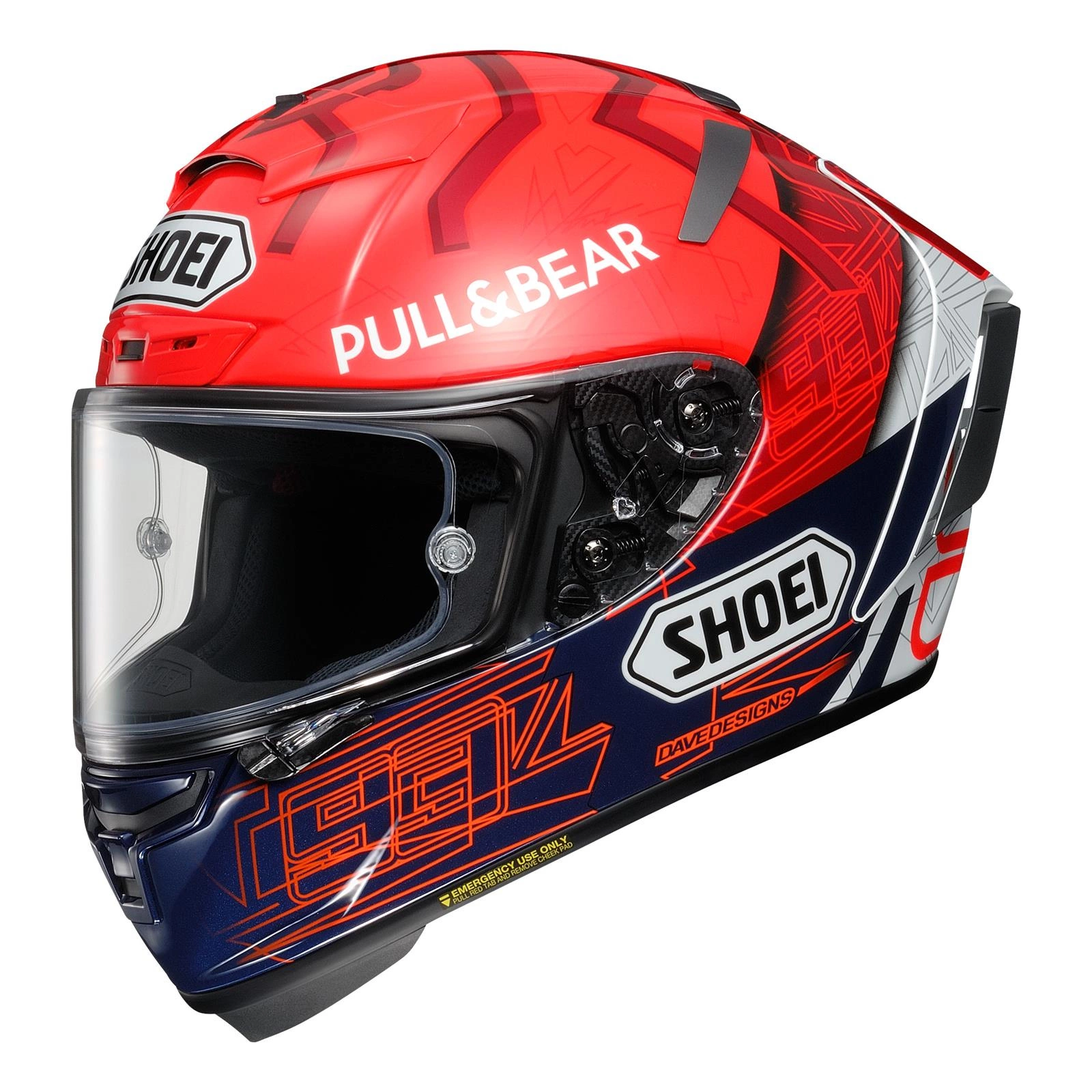 Kask integralny SHOEI X-Spirit Marquez6 TC-1 czerwony granatowy