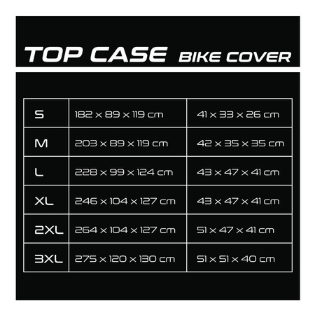 Pokrowiec na motocykl SECA TOP CASE BLACK czarny