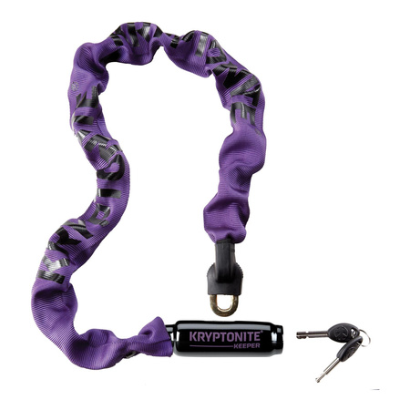 Zapięcie łańcuchowe KRYPTONITE KEEPER 785 INTEGRATED CHAIN 0,7CM X 85CM PURPLE fioletowy czarny