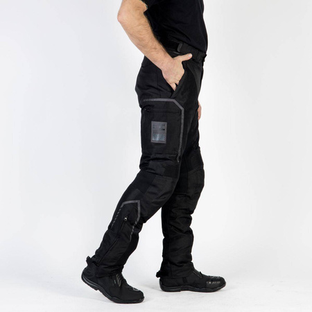 Spodnie tekstylne OZONE FLOW BLACK czarny