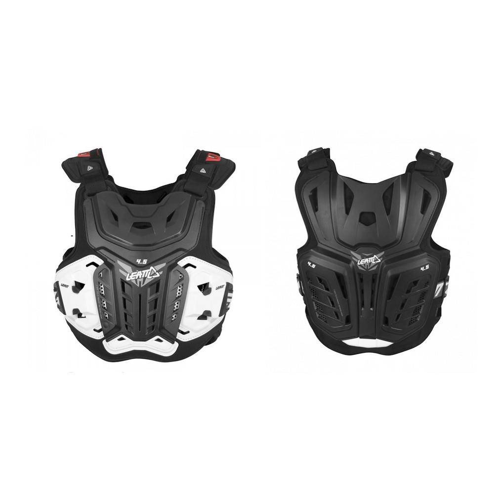Buzer LEATT CHEST PROTECTOR 4.5 BLACK czarny biały RRmoto.pl