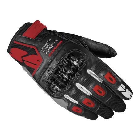 Rękawice miejskie SPIDI G-CARBON RED czarny czerwony biały